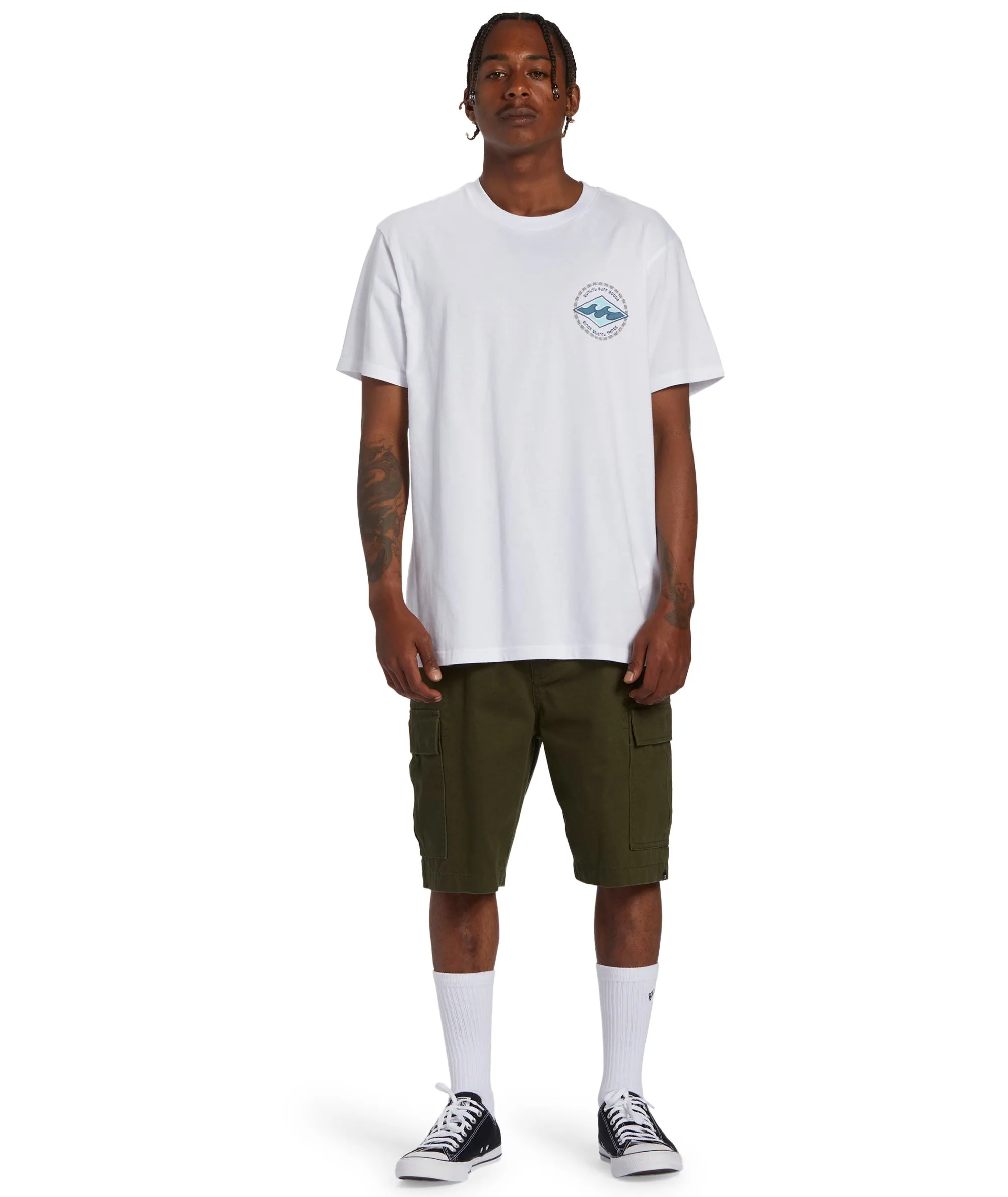 Billabong Mens Rotor Diamond Short Sleeve Cotton T-Shirt