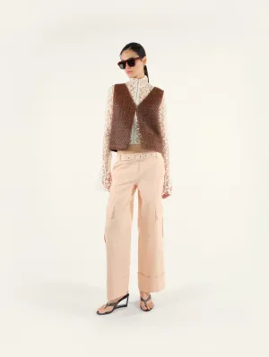 ENTY - Woven leather vest
