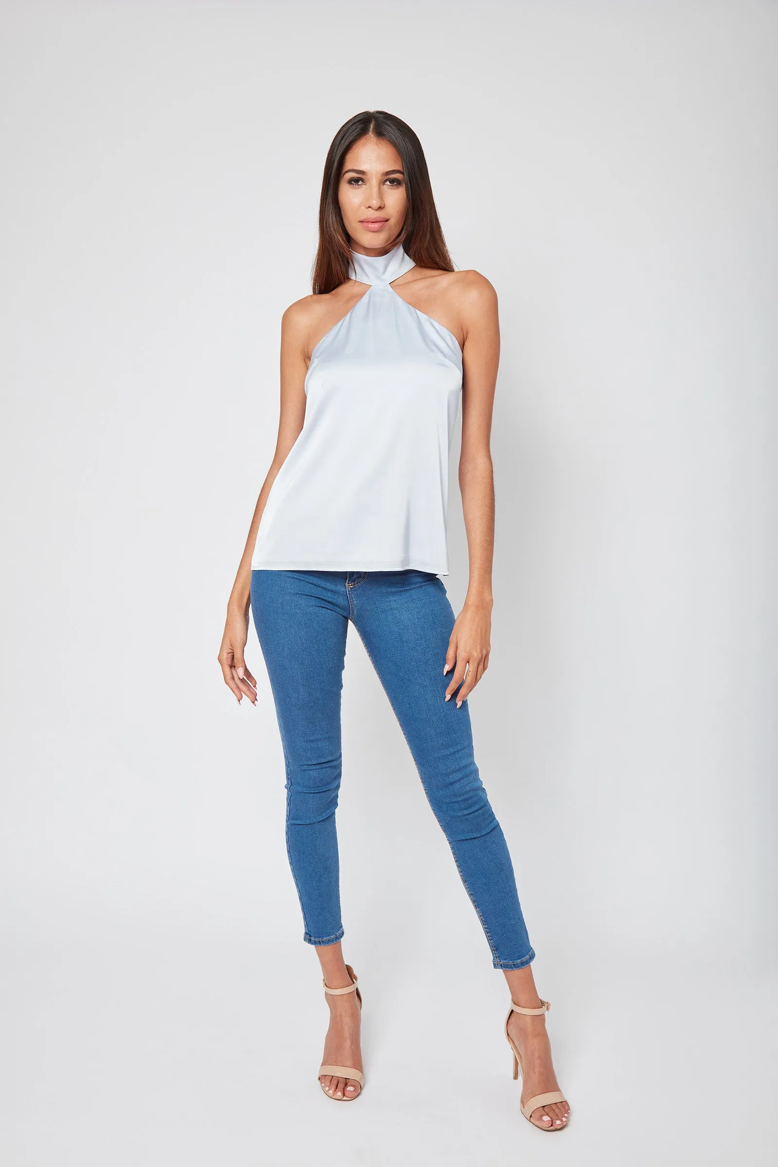 Flirty Focus Halter Blouse