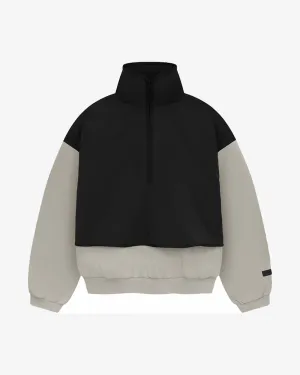 FOG ESSENTIAL FW24 LAYERED NYLON FLEECE HALF ZIP JET BLACK / SEAL