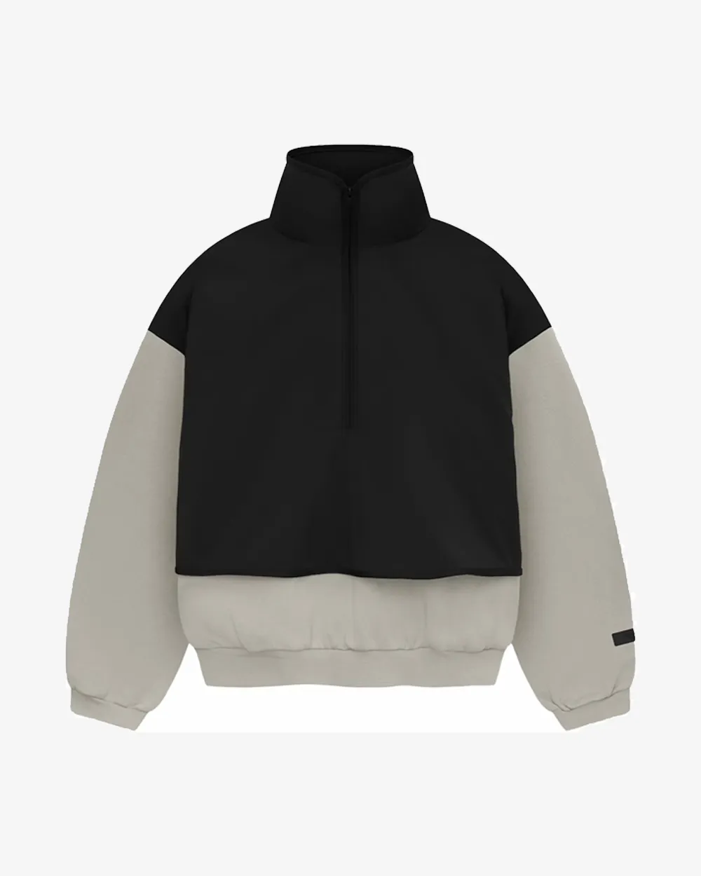 FOG ESSENTIAL FW24 LAYERED NYLON FLEECE HALF ZIP JET BLACK / SEAL