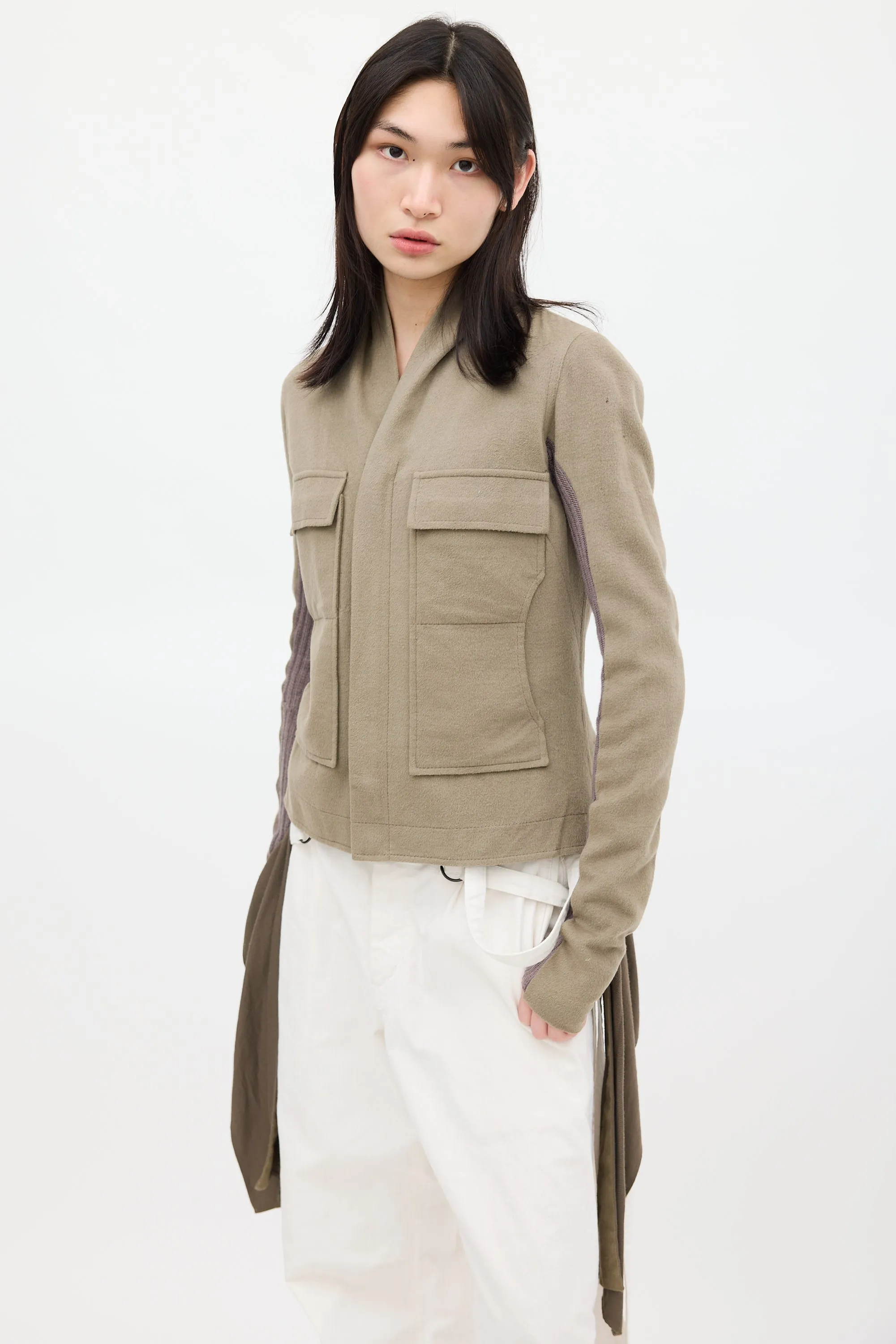 Grey Wool Tail Jacket