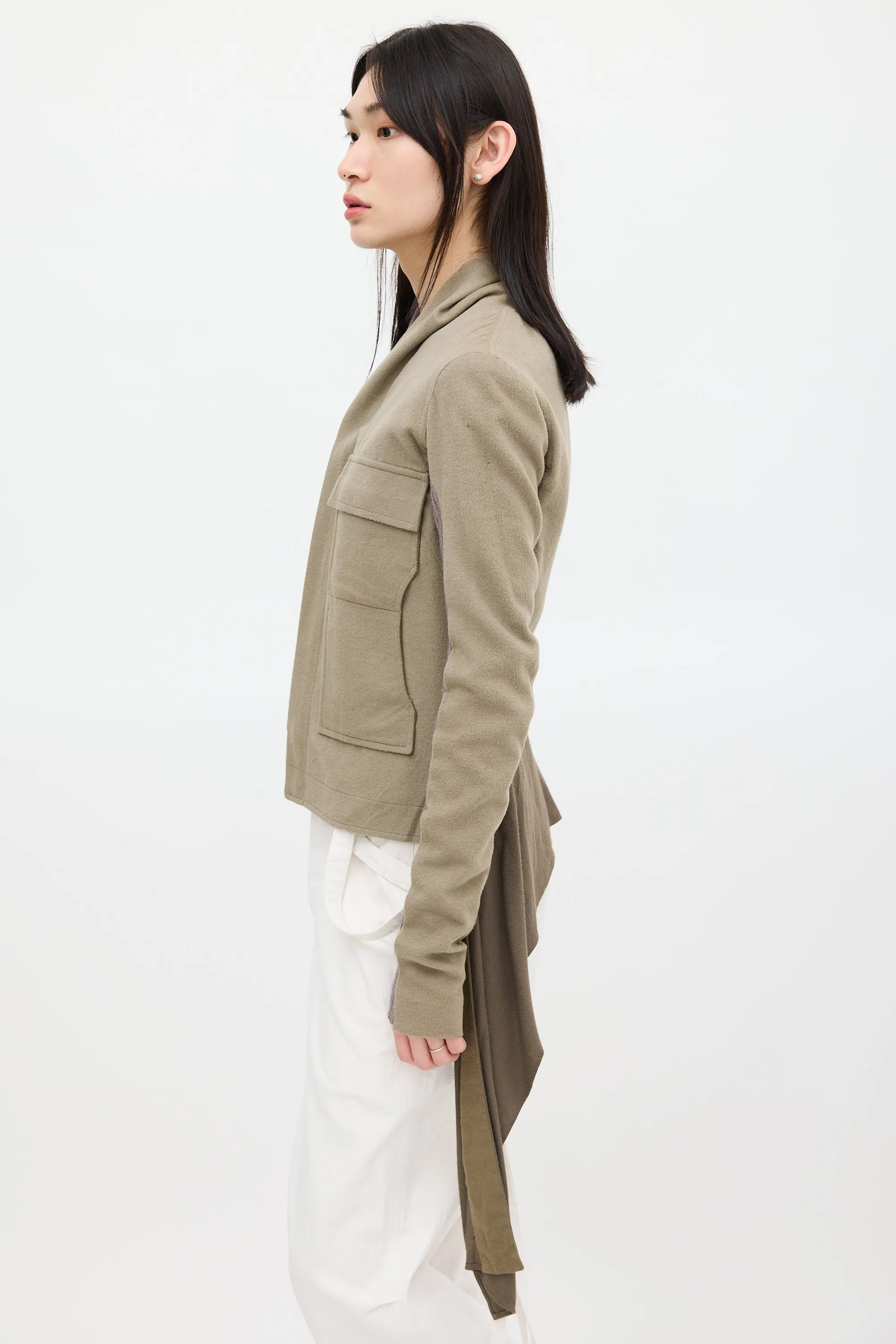 Grey Wool Tail Jacket