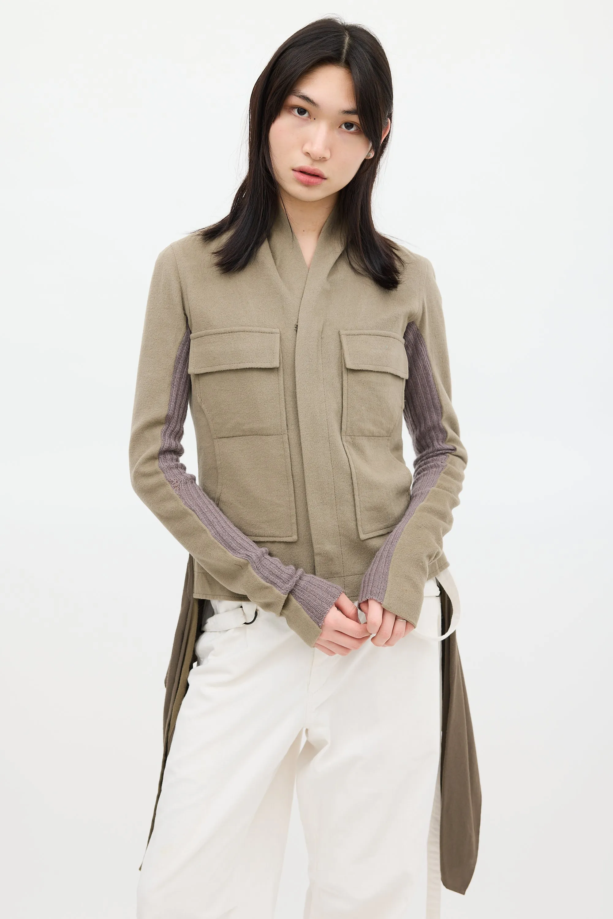 Grey Wool Tail Jacket