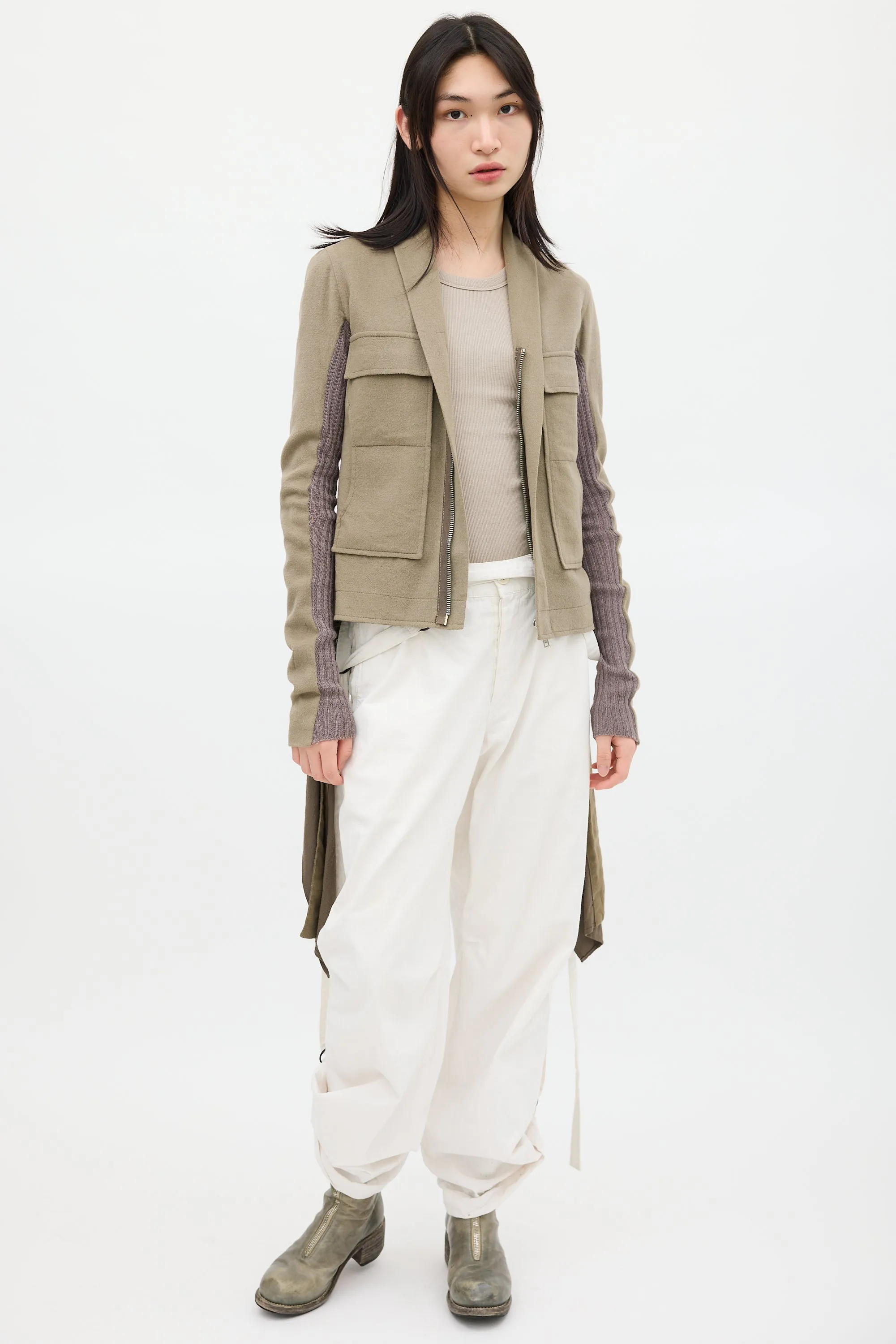 Grey Wool Tail Jacket