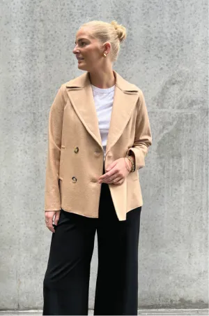 HARRIS WHARF LONDON - LONG MAXI COAT PRESSED WOOL NAVY BLUE