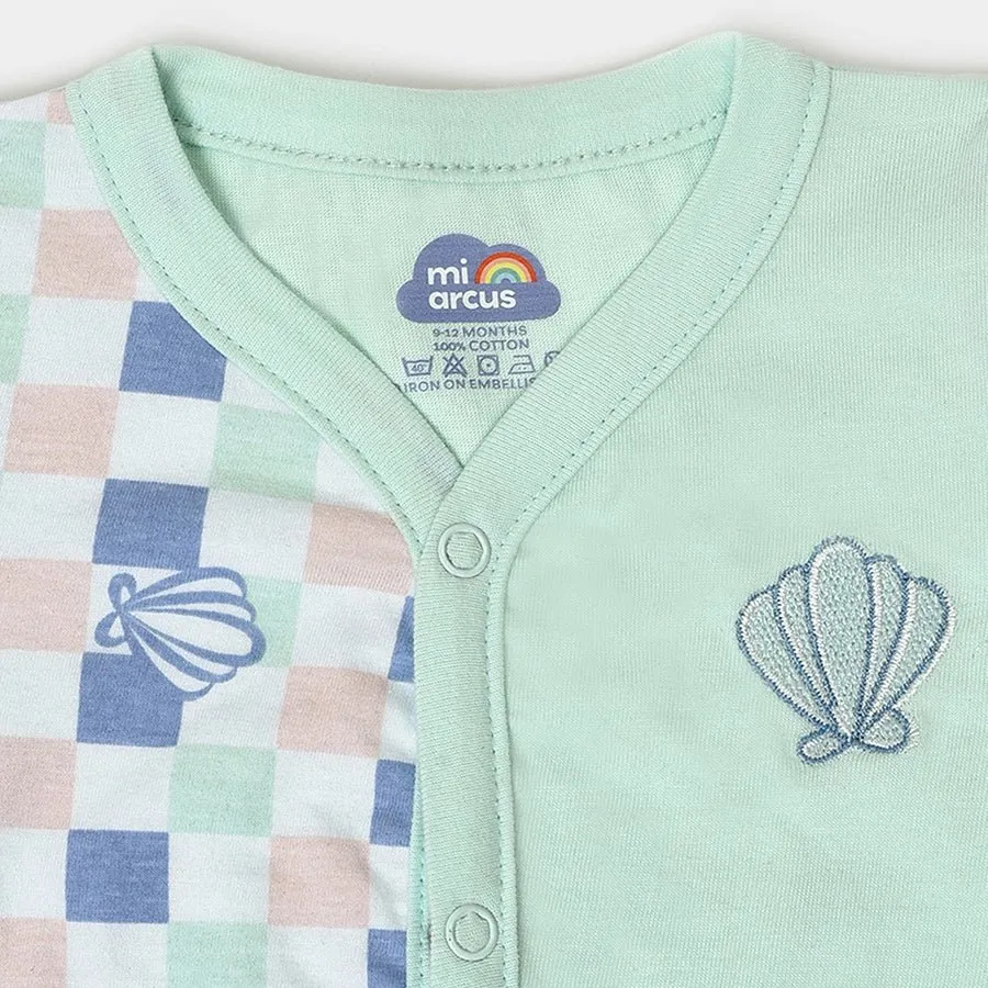Kids Sea Animal Print Front Open Vest (Pack of 3)
