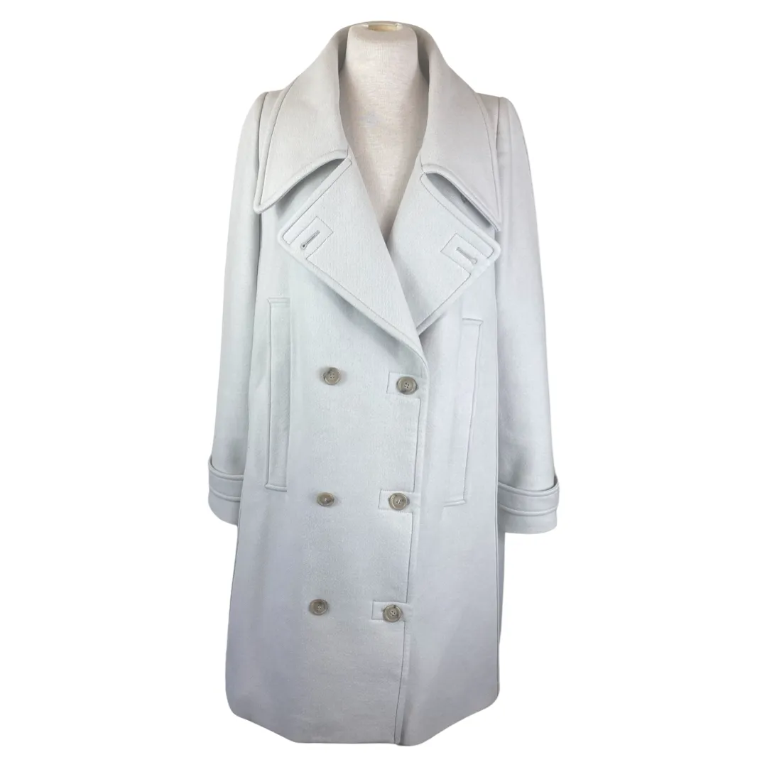 Maison Margiela cream wool & angora blend coat size UK14/US10