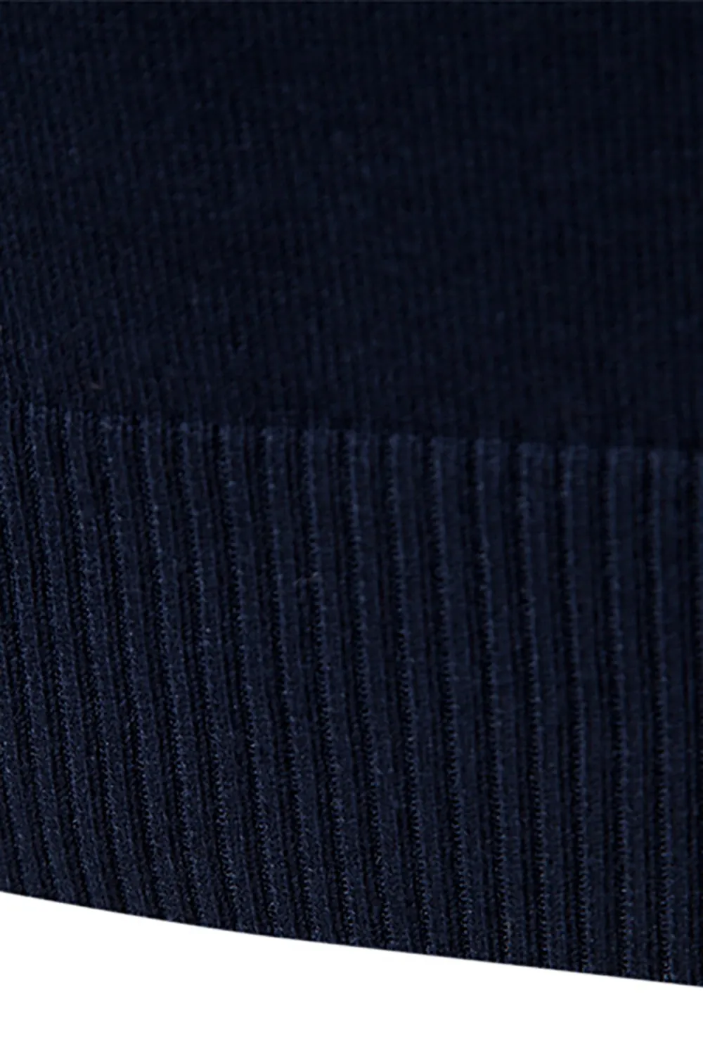 Men's Blue Stripes Zip Turtleneck Pullover Sweaters