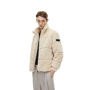 Metal Chain Mink Jacket Khaki