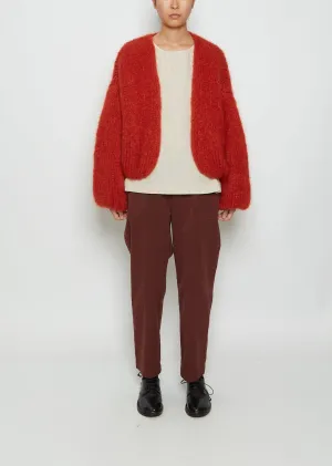 Mohair Cardigan — Rust