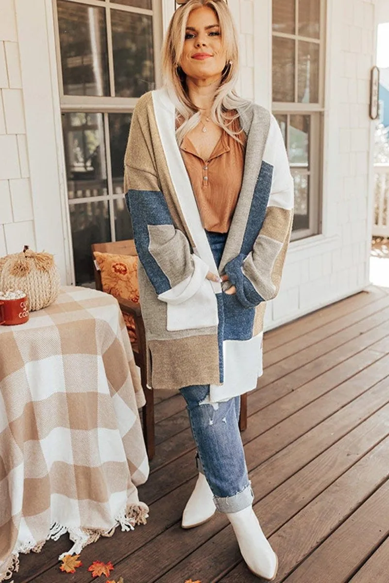 Multicolor Plus Size Knit Cardigan